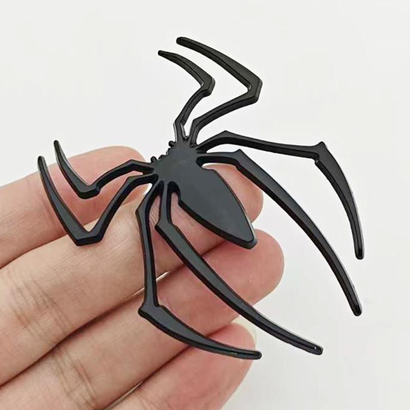 3D Metal Spider Car Sticker Cool Chrome Emblem Badge Auto Motorcycle Decal Universal Car Styling Exterior Accessories