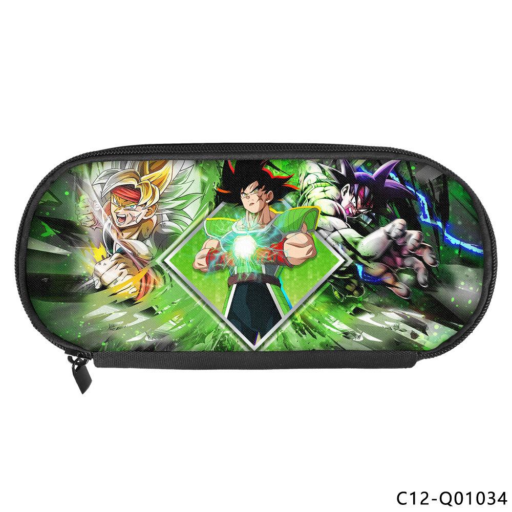 Dragon Ball Printed Polyester Pencil Case Student Stationery Box Portable Pencil Case Multifunctional Storage Bag