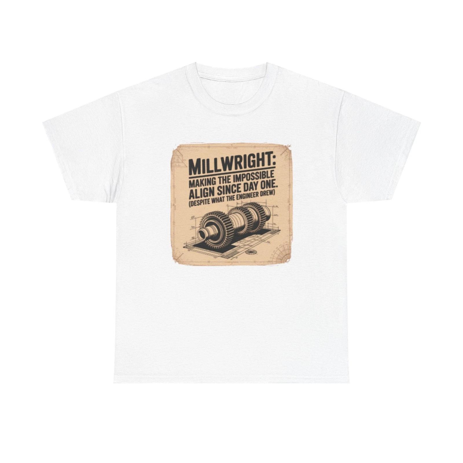 Industrial Millwright Shirt Precision Alignment Graphic Tee Funny Engineer Joke S