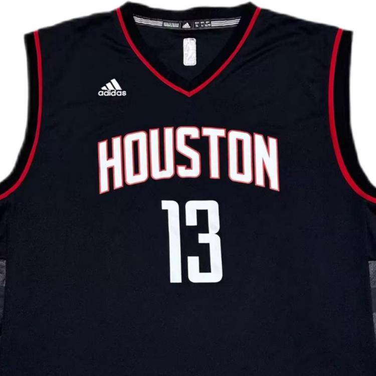 Adidas X NBA Collaboration Houston Rockets Harden Fashion Comfortable Soft Skin-Friendly Basketball Jersey Unisex jersey Black 7818A-3KH-AEB2072