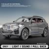 1/24 BMW X5 Alloy Car Model Diecast Car Sound Light Car Lovers Collection Kids Birthday Gift Metal Boys Toys Fashionable Ornaments