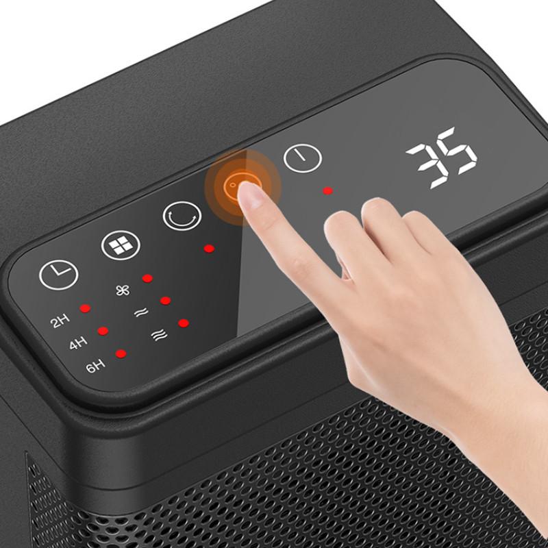 1500W Multi Functional Winter Electric Heater Household Desktop Shaking Head Warm Air Blower Intelligent PTC Heater