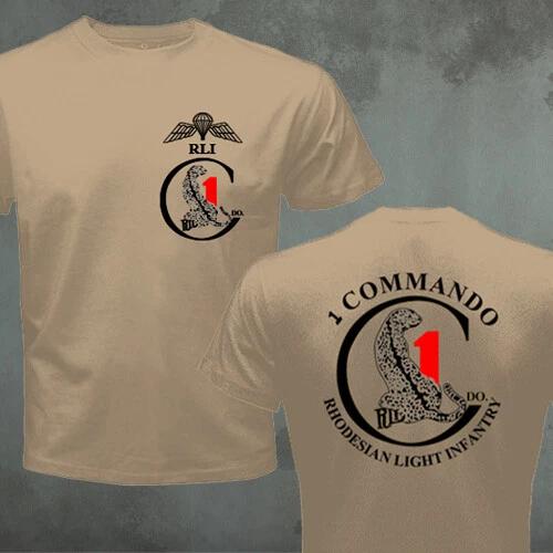 1 Commando RLI Rhodesian Light Infantry Army Bush War T-shirt Clothing Y2k Tops Streetwear  T-shirt