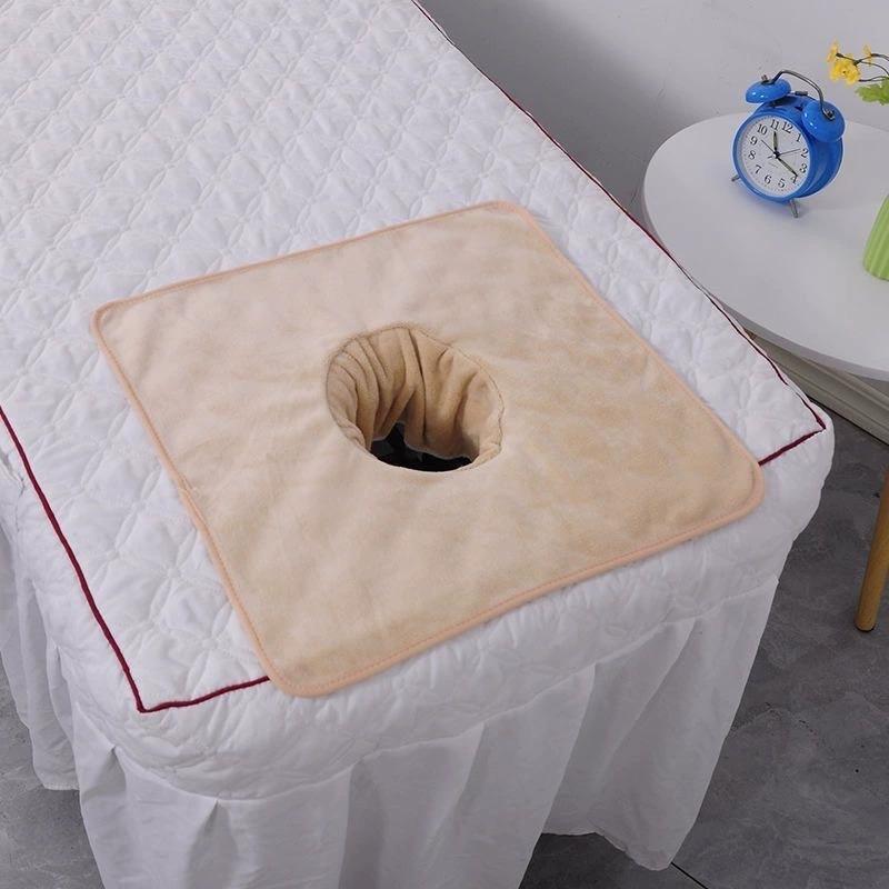 Beauty bedside hole towel massage acupuncture and moxibustion ear picking massage bed beauty salon face towel with hole towel