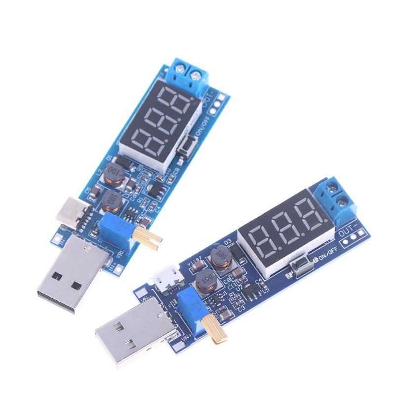 1Pc USB Step UP / Down Power Supply Module Boost Converter DC-DC 5V To DC1.2V-24V Adjustable Output