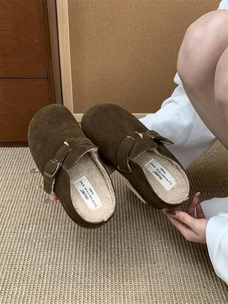 The inner height is increased by 7cm, and the inner height is increased. Cowhide version! Thick-soled Birkenstock shoes for women's autumn 