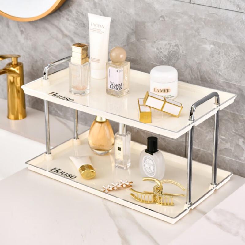 Ledotime Water Ripple Double-Layer Bathroom Storage Shelf