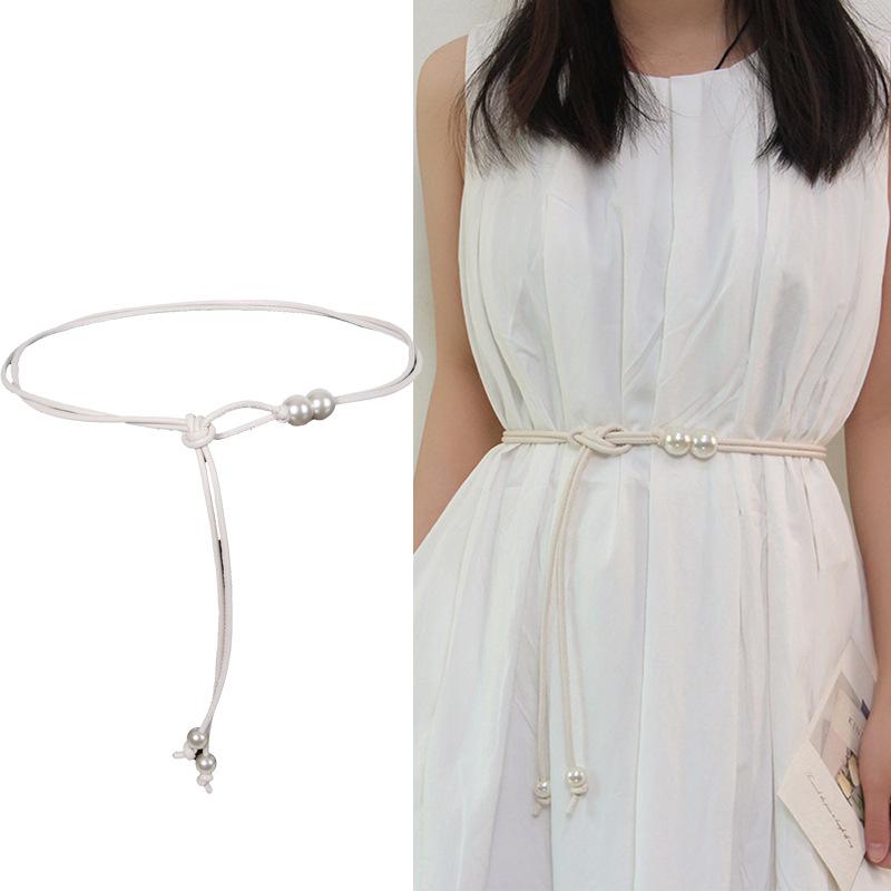 Vintage-Inspired Adjustable Waist Belt - Brown Beaded Design, and Flattering for Dresses, Perfect for Casual To Formal Occasions