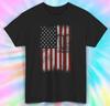 American Flag Disc Golf T-Shirt | Patriotic Disc Golf Basket Graphic Tee | S-5XL