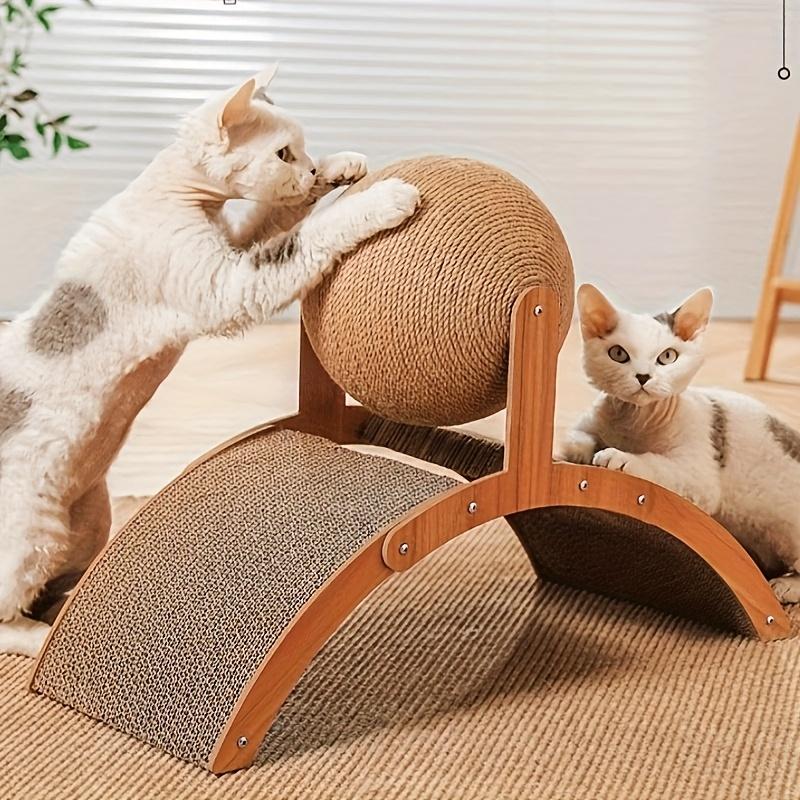 Cat Scratch Ball Cat Scratching Toy Inclined Scraper Hemp Rope Ball Suitable for Indoor Cats and Interacting with Pets