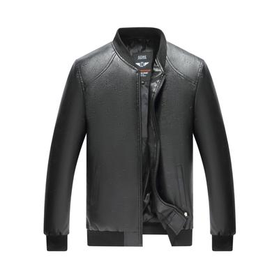 Spring and Autumn New Leather Men's Coat Three-dimensional Embossed Senior Sense Baseball Clothing Trend Leather Jacket