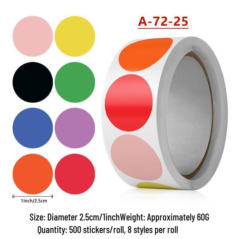 

Self-Adhesive Color Dot Stickers - Small Round Blank Labels for Handwritten Notes