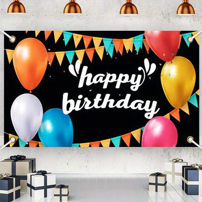 Birthday Background Party Party Decoration Hanging Banner Instagram Banner Happy First Birthday Banner