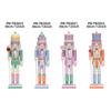 30cm European Wooden Nutcracker Ornament - Macaron Walnut Cracker Christmas Decoration.