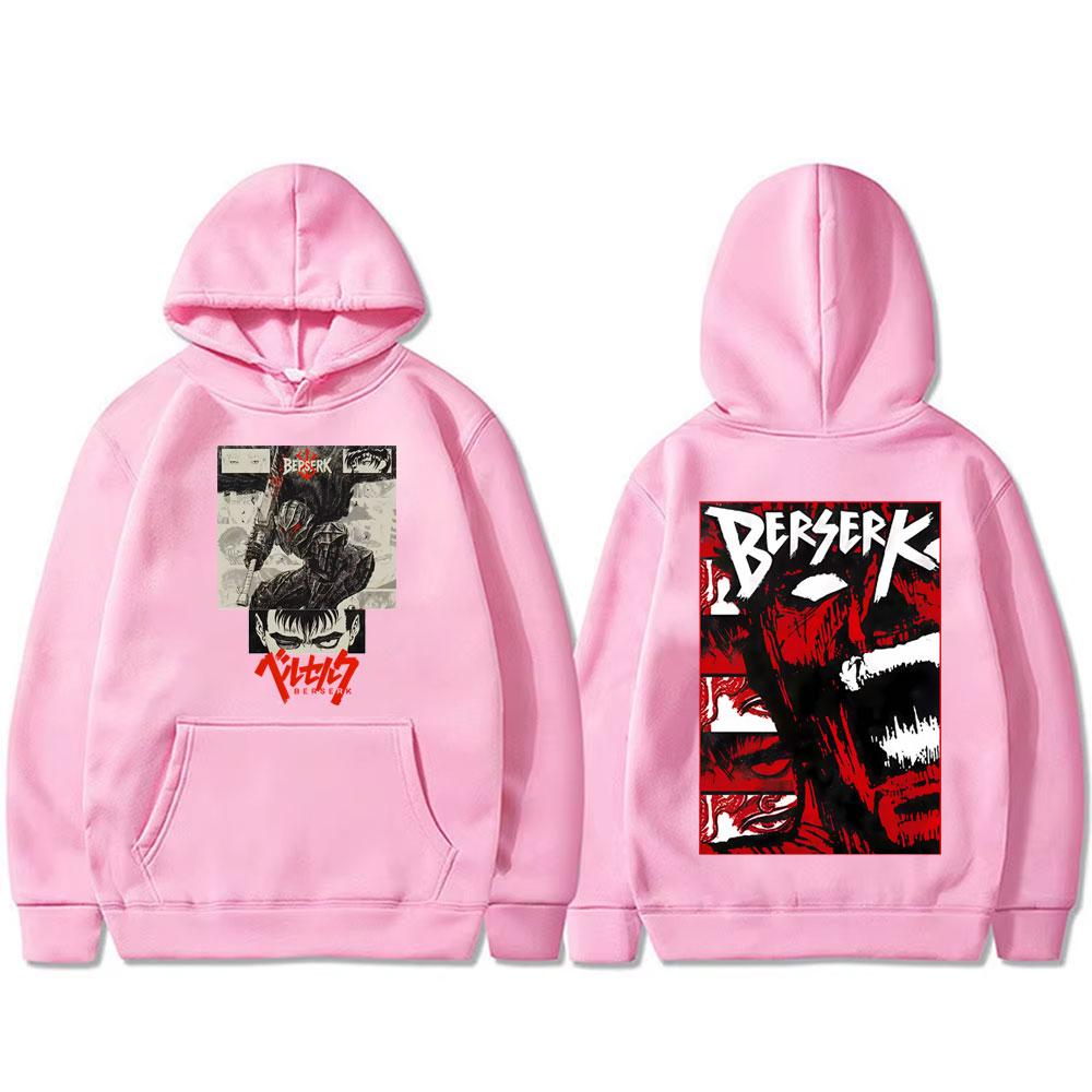 Anime Berserk Guts Hoodie Retro Manga Skull Knight Gatsu Griffith Zodd Sweatshirt Men Women Casual Hoodies