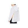 Li Ning Color Block Logo Letter Print Spliced Hooded Long Sleeve Windbreaker Women Outerwear White AFDS048-4