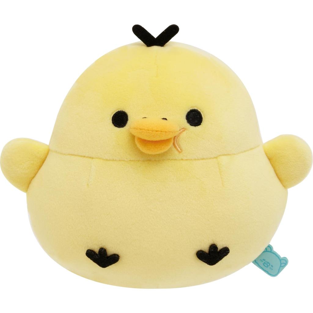 San-X Rilakkuma "Let's all be full" Fully Rolling Plush Toy Kiiroitori MO65901 Size: H11.5 x W16.5 x D10cm