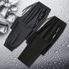 Men's Summer Ice Silk Elastic Men's Casual Pants Versatile Straight Sports Quick Drying Fattened Plus Long Pants Boys