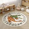 Play Together Dog Round Rug Flannel Printed Carpet Kids Room Decor Soft Cozy Floor Mat Baby Play Area Nursery Home Decoration