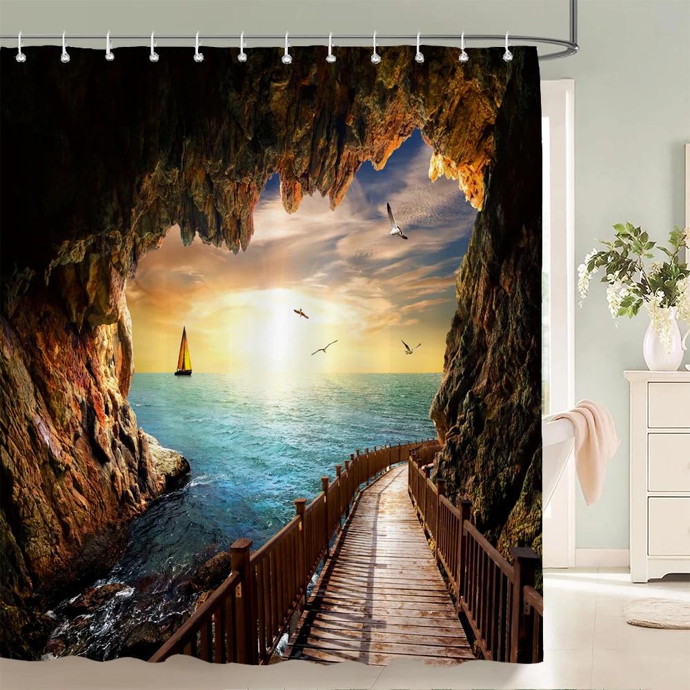 

Sunset Lake Shower Curtain Golden Sky Water Reflection Nature Scene Waterproof Bath Linen Peaceful Bathroom Decor Scenic View W60H190(CM)-1 Pcs