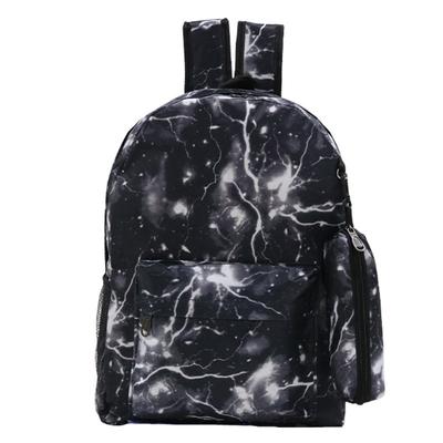 Printed Backpack + Pencil Case Casual Student Schoolbag Two-piece Set
