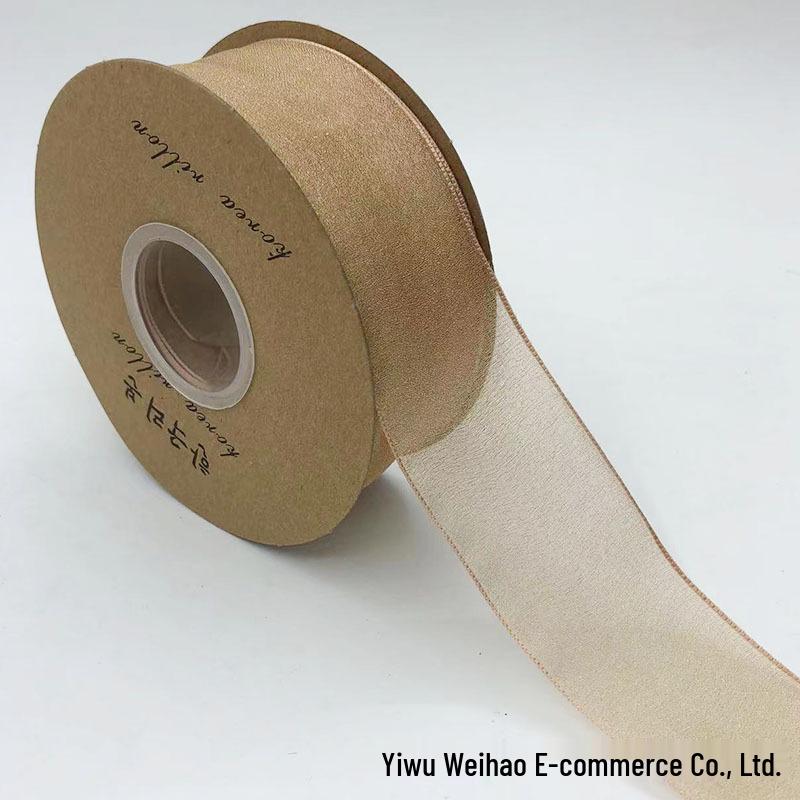 Rainbow Pearl Yarn Ribbon for DIY Projects – 4cm Headwear, Bouquet, and Fresh Flower Packaging Bow Streamer