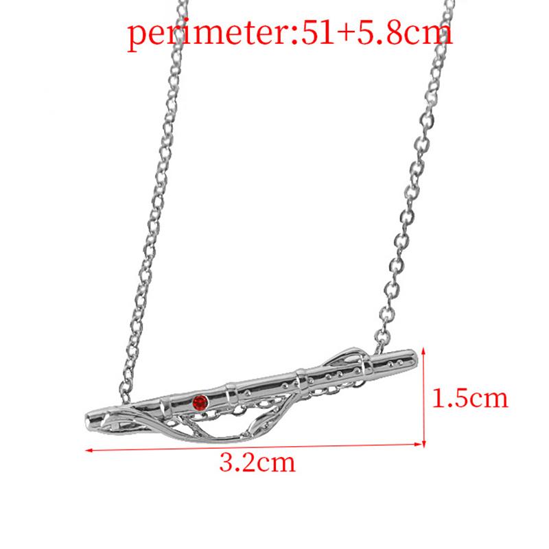 Fashion Classic Minimalist Anime Periphery Necklace Pendant Ornament Cross Flute Choker Pendant Necklace For Women Fine Jewelry