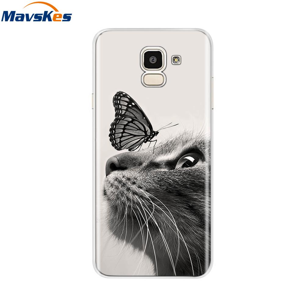 For Samsung Galaxy J6 2018 Case Soft TPU Silicone Back Cover sFor Coque Fundas Samsung J6 2018 J6 Plus 2018 Soft Phone Cases