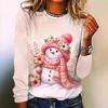 Summer Casual Trend Small Fresh Digital Printed Fashion Pattern Round Neck Top Shirt
