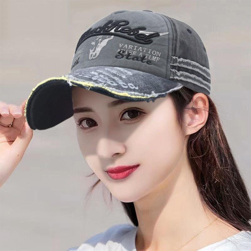 Baseball cap men's new spring and summer old hat women's sunscreen visor hat cycling outdoor leisure hole cap