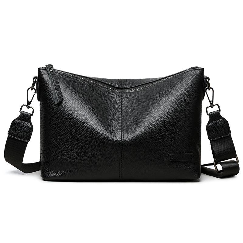 Genuine Leather Women's Bag Large Capacity High-end Fashionable Single-shoulder Crossbody Bag Large Cowhide Bag