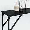 Console Table Black Oak Effect 200 X 29 X 75 Cm