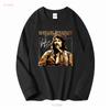 Maglietta Nera in Cotone Vintage Waylon Jennings D76841 vintage Lavata Elasticizzata Morbida Casual Comoda Unisex streetwear