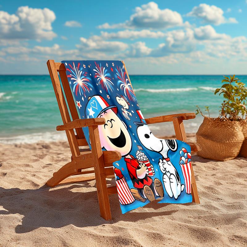 1pc Snoopy Charlie Brown Celebrate Cartoon Quick Dry Microfiber Bath Towel for Swimming Surfing Camping Unisex Holiday. SJT7201174