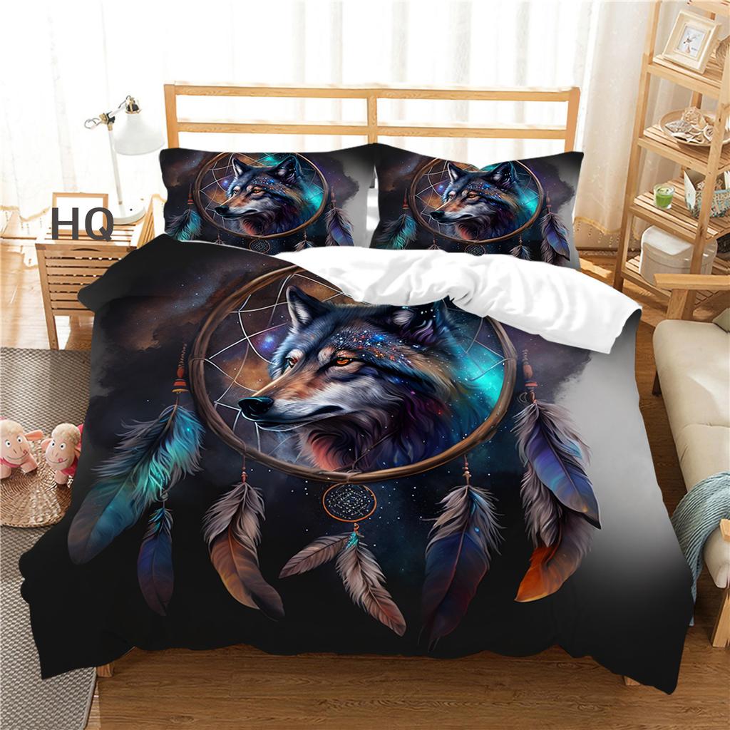 Dream Catcher Wolf Series Bedding Two Or Three-Piece Digital Set