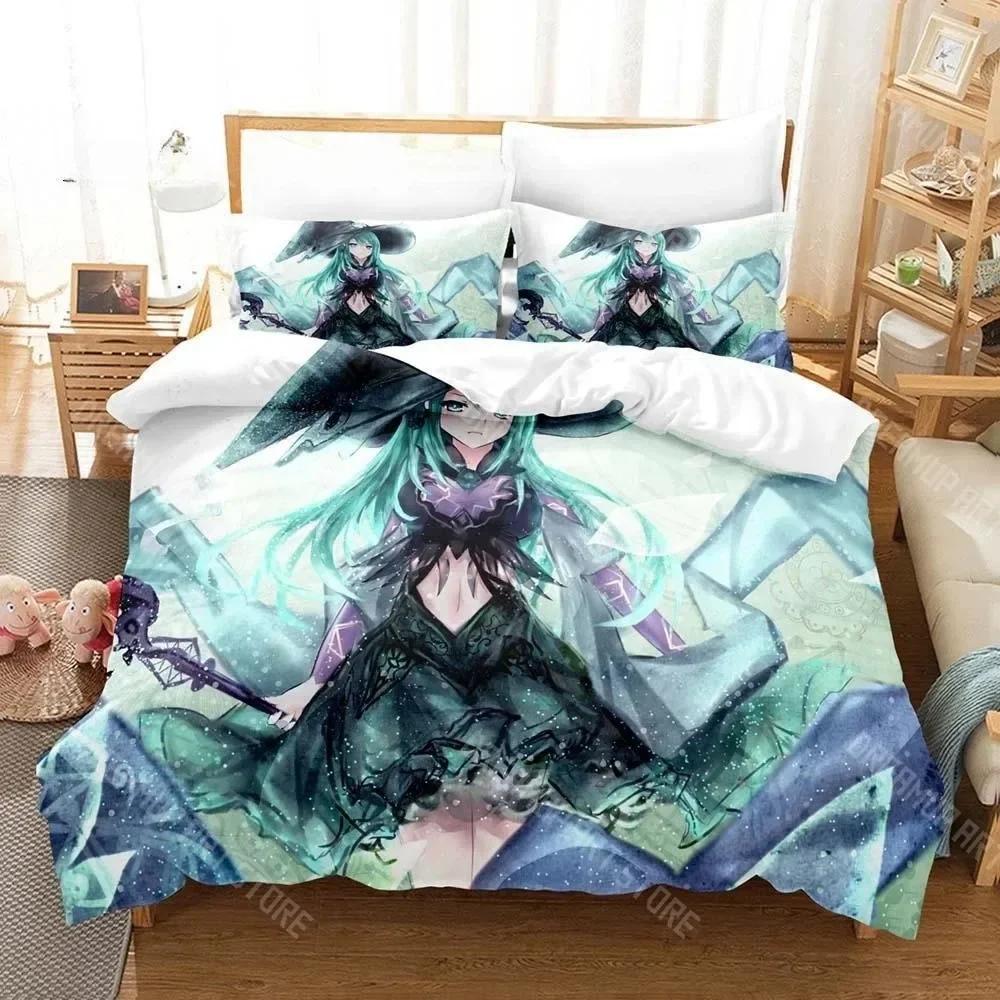 3D Anime Kawaii Girls Date A Live IV Bedding Set Single Twin Full Queen King Size Bed Set Adult Kid Bedroom Duvetcover Sets