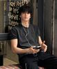 Dei Pigment Semi-Crop Round Short Sleeve T-Shirt_Charcoal