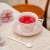 Ceramic Teapot Set Pink Rose Coffee Cup Saucer Espresso Cups Teacup Kitchen Drinkware Coffee Mug Party Presents Birthday Gift