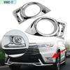 ABS Chrome Front Fog Light Lamp Cover Trim Fits For Toyota Highlander 2014-2016