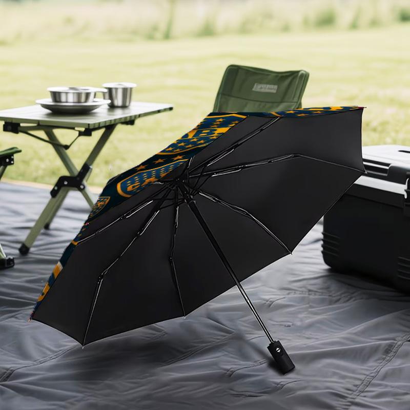 1PC Boca Football Club Printed Umbrella Folding Umbrella, Automatic Umbrella 8-Frame for Travel, Camping Fan Gifts Christmas Gifts