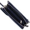 Hochwertige Damen-Clutch aus echtem strukturiertem Leder CANPELLINI Wallet 21542 Blau