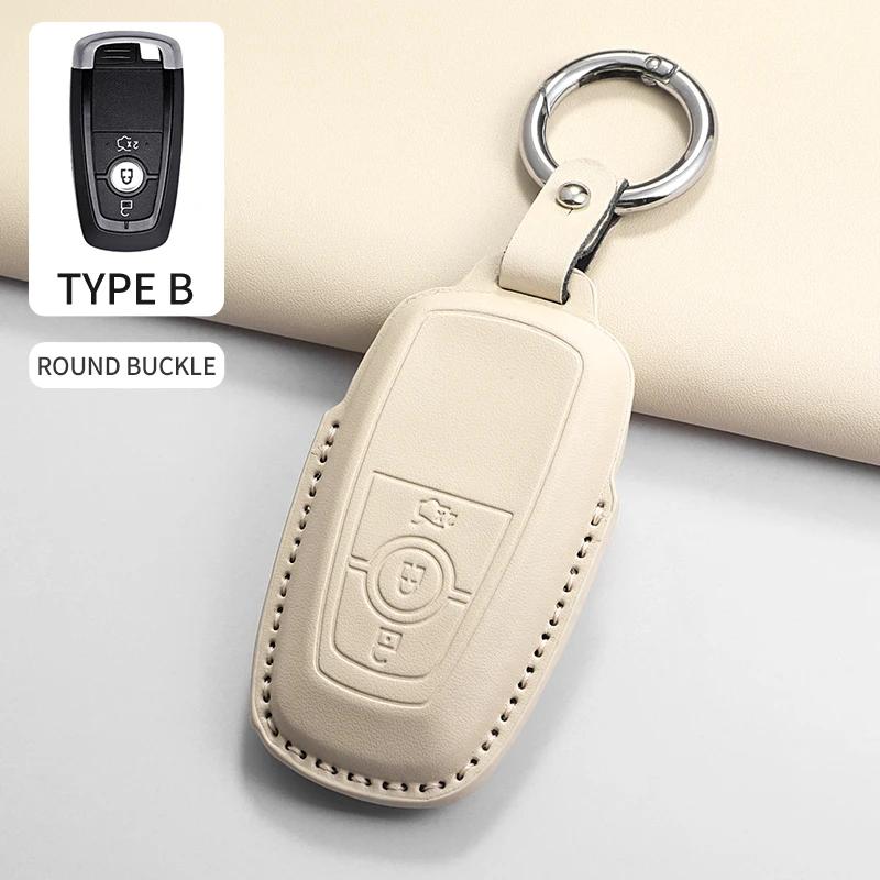 Car Key Case Cover for Ford Ranger Wildtrak Focus C-Max Galaxy Mondeo Explorer Edge EcoSport for Mustang Car Key Case Shell Fob