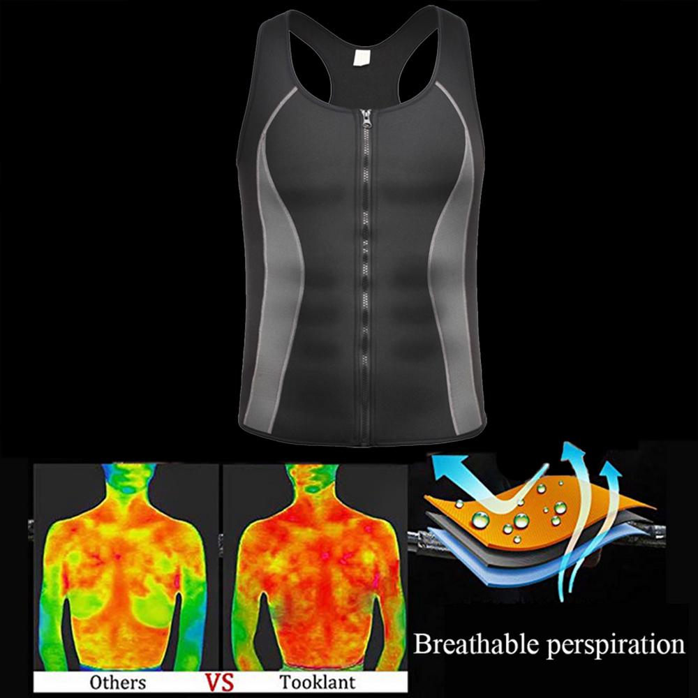 Cheap Men Slimming Body Shapewear Workout Sweat Tank Tops Fitness Vest