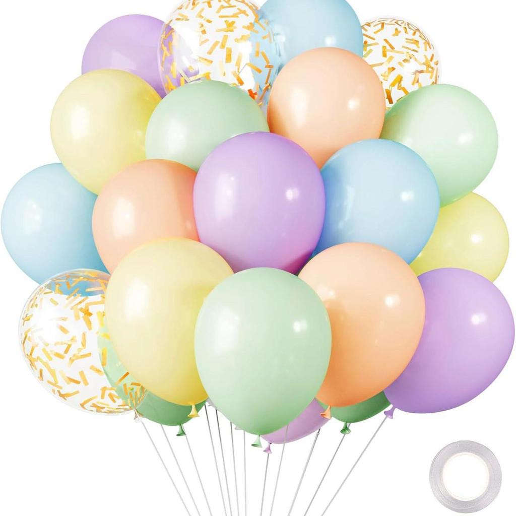 30-Piece Colorful Metal Sequin Balloon Set for Birthday Parties and Ceremonies