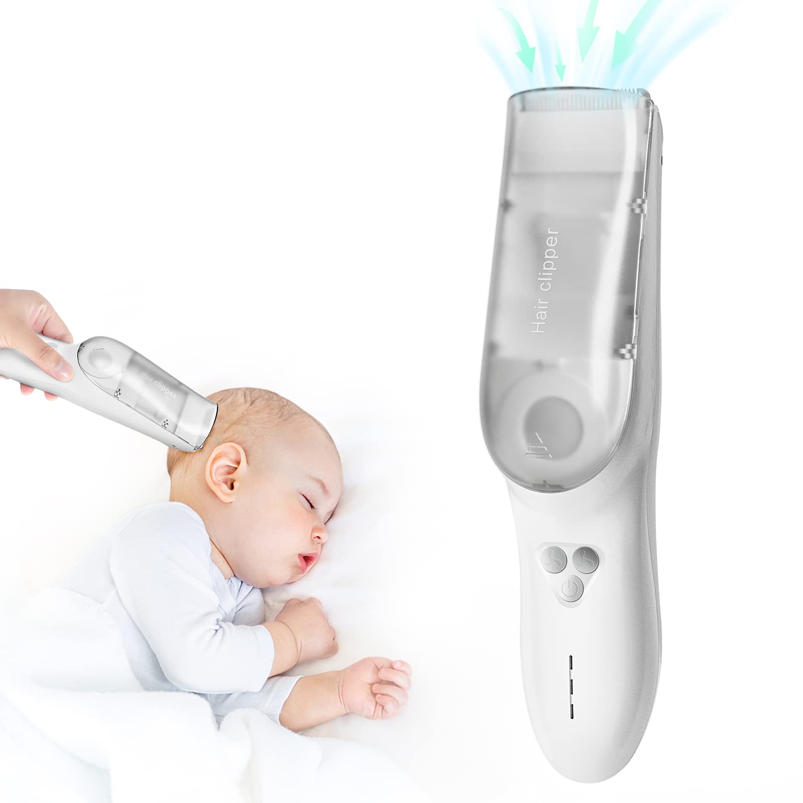 

Clipper Hair FERRISA Electric Hair Suction Hair 2 Speed Adjustable Hair Hair Trimmer for IPX7 USB Hair Clips for Use [Baby Cutter] Clipper, Type,
