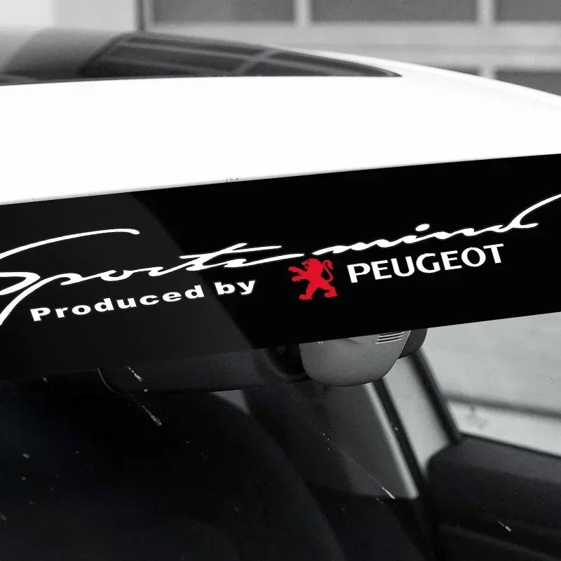 2026 Gorąca Naklejka Samochodowa 1 szt. Naklejki na Przednią Szybę Samochodu Naklejka Dekoracyjna na Przód i Tył Do Peugeot 208 306 307 308 508 106 10