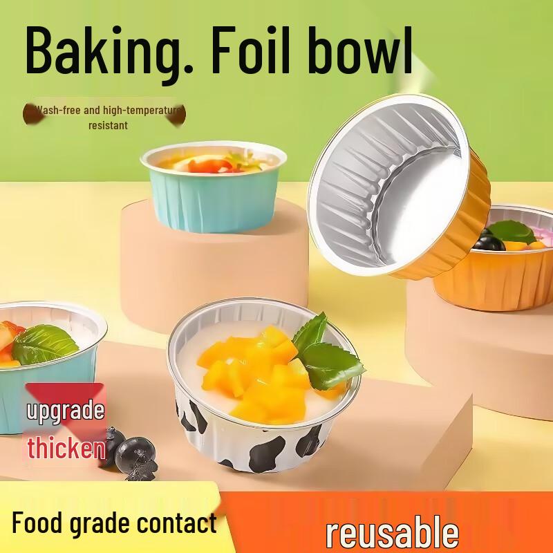 

Reusable Air Fryer Aluminum Baking Bowls, 50-Pack