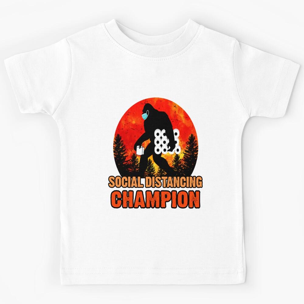 Bigfoot Social Distancing Champion Kids T-Shirt 130