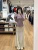 Elegant Early Autumn Slim-Fit Low-Neck Irregular Knit Sweater for Women