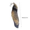 Fashion Keychain with Plush Foxes Tail Bag Pendant Women Keyring Animal Key Chain for Purse Backpack Handbag